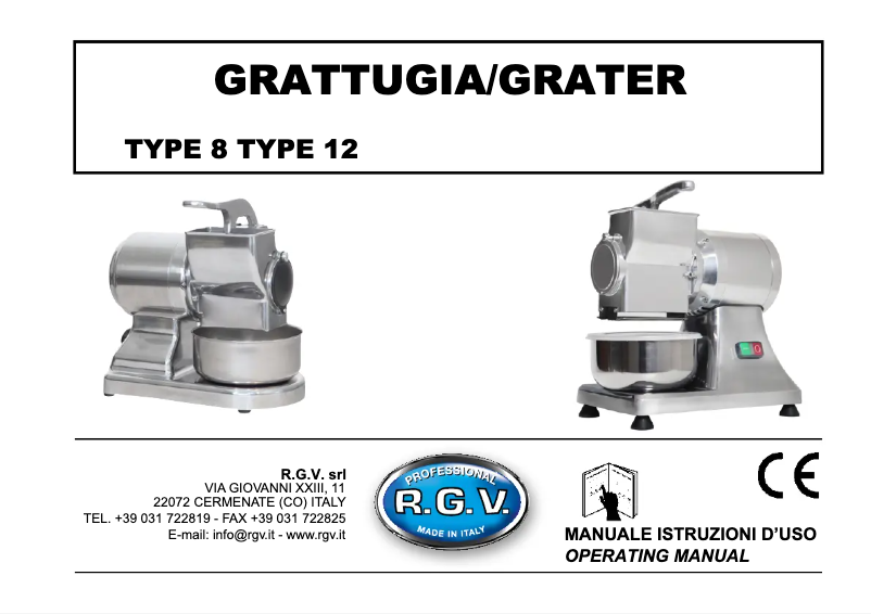 Image de la première page du manuel de l'appareil GRP 8