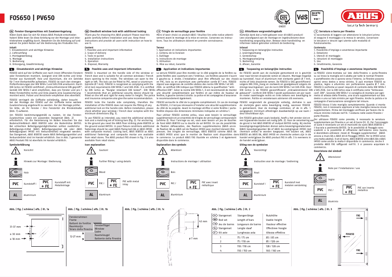First page image of the manual for FOS650