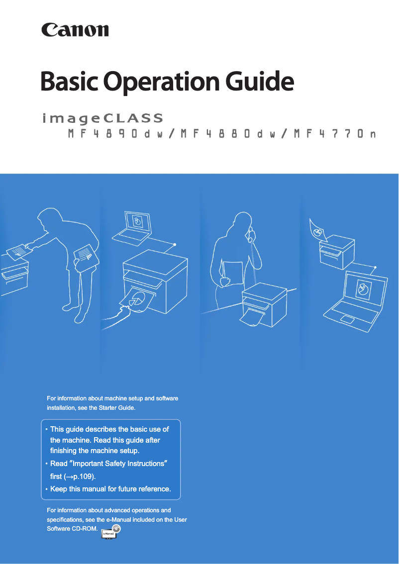 Page 1 of the manual User Manual Canon i-Sensys MF4890dw