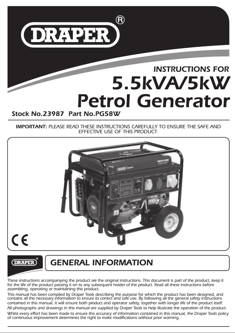 First page image of the manual for 23987