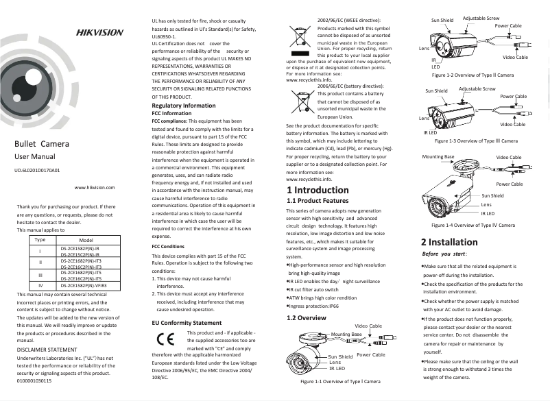 First page image of the manual for DS-2CE16C2N-IT3