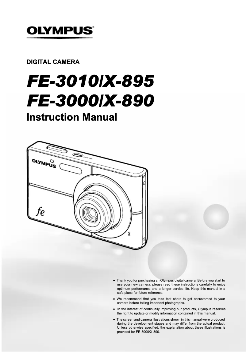 Image de la première page du manuel de l'appareil X-890