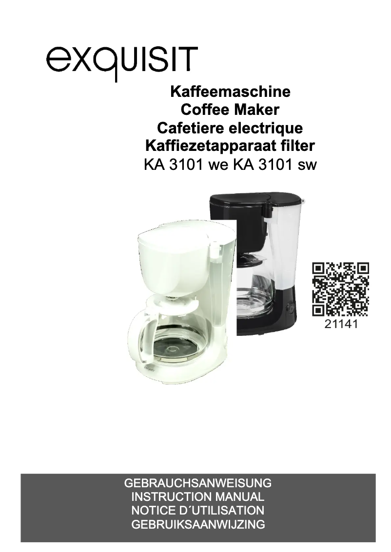 First page image of the manual for KA 3101 we