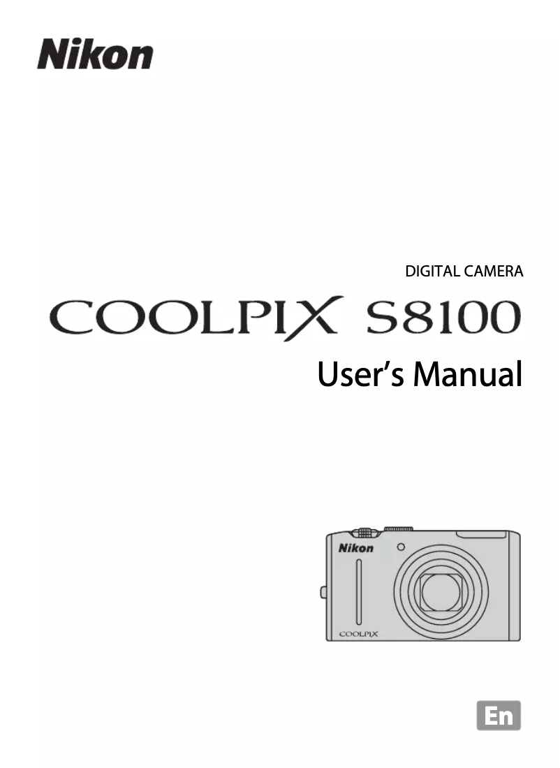 Page 1 of the manual User Manual Nikon Coolpix S8100