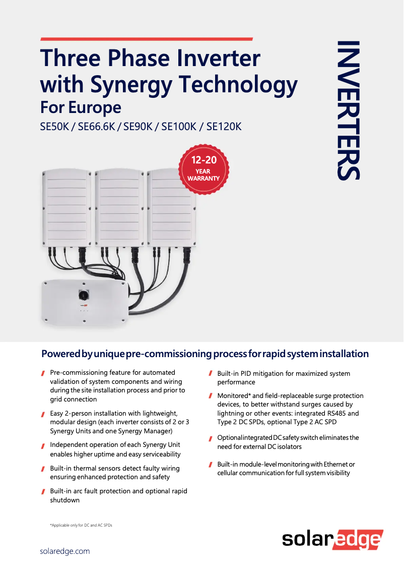 First page image of the manual for SE66.6K-RW00IBPM4