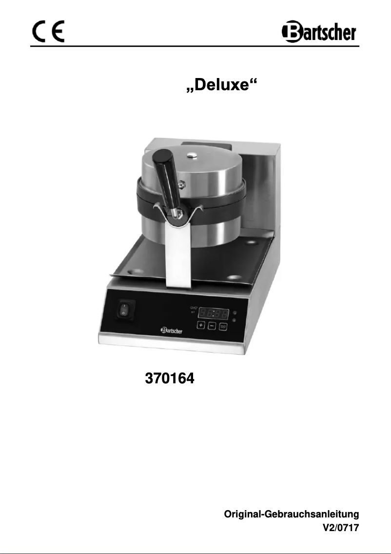 Page 1 of the manual User Manual Bartscher BW170D