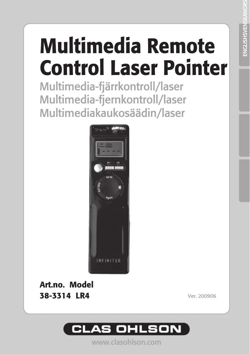 Page 1 of the manual User Manual Clas Ohlson LR4