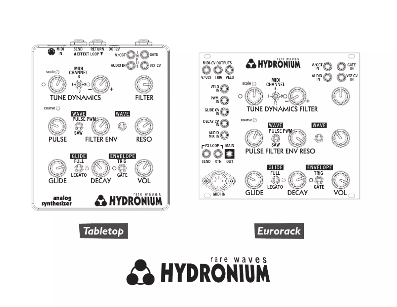First page image of the manual for Hydronium