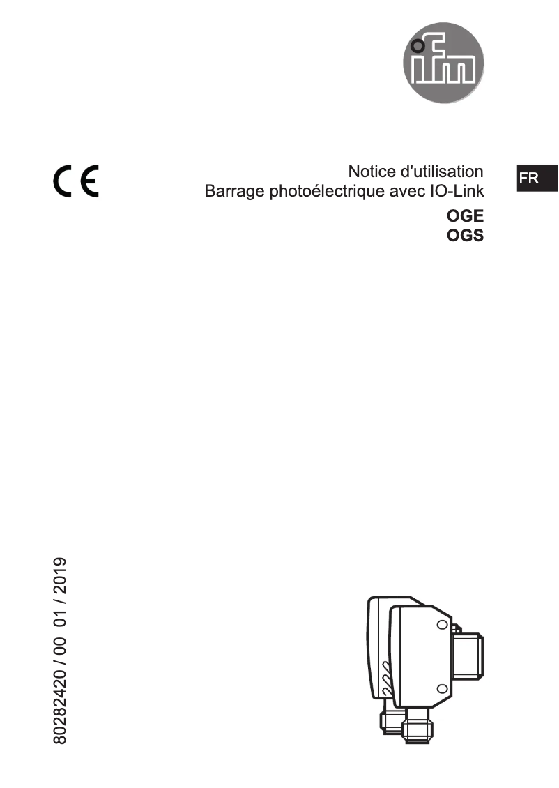 Page 1 of the manual User Manual IFM OGE280