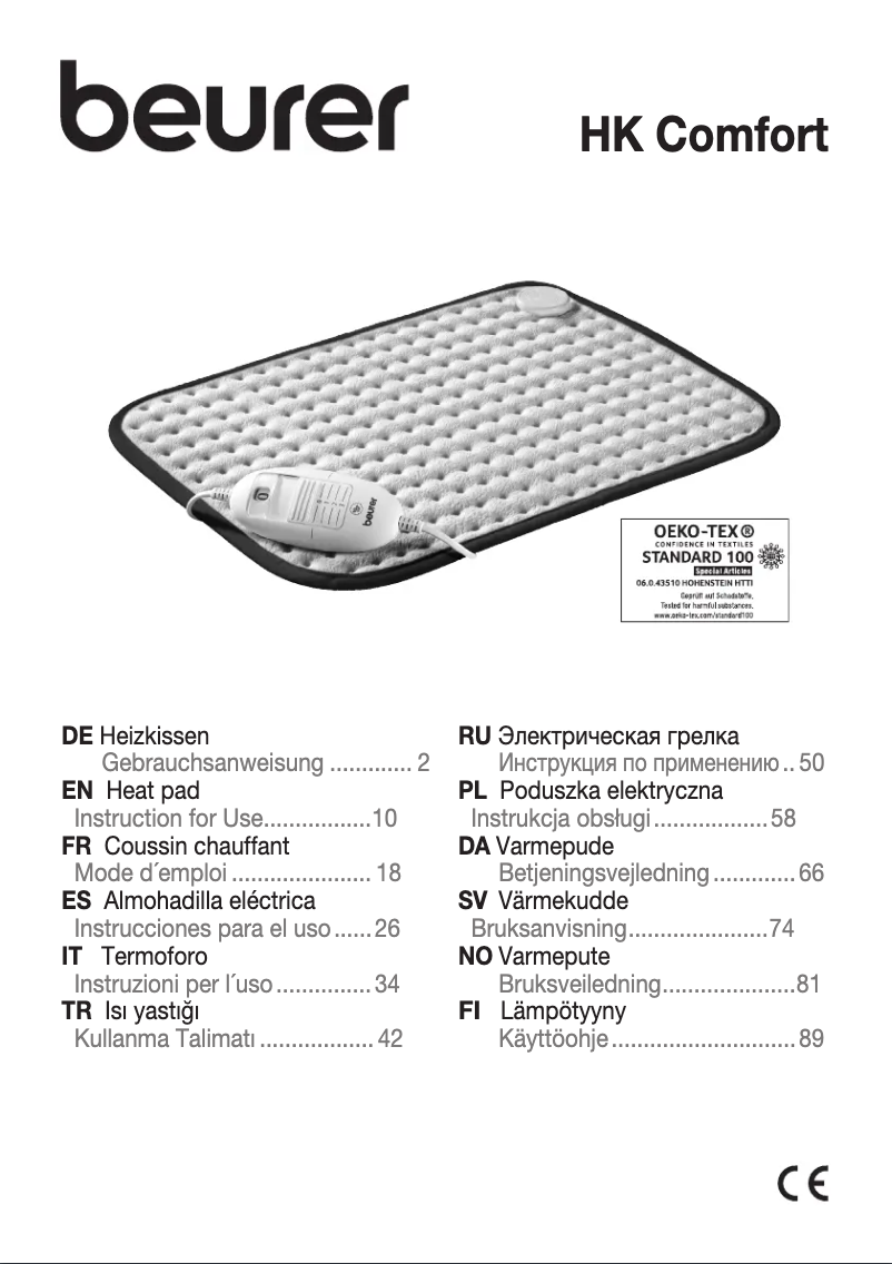 First page image of the manual for HK Comfort