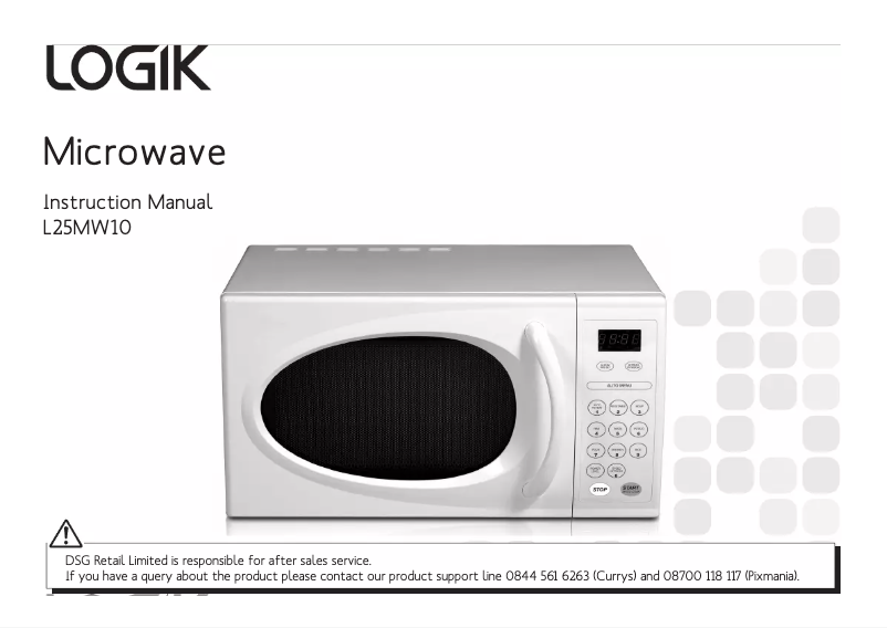 First page image of the manual for L25MW10
