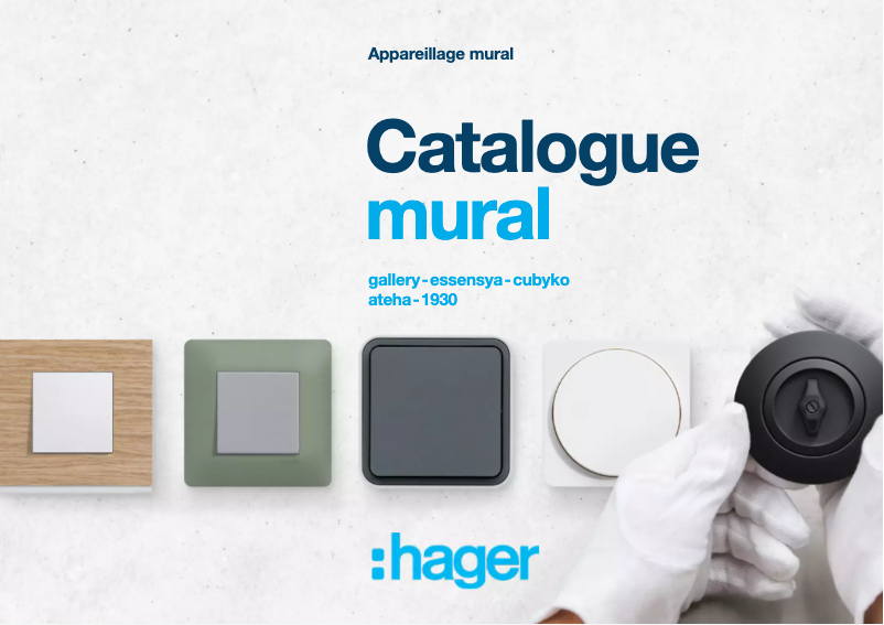 Page 1 of the manual Catalogue Hager WS120