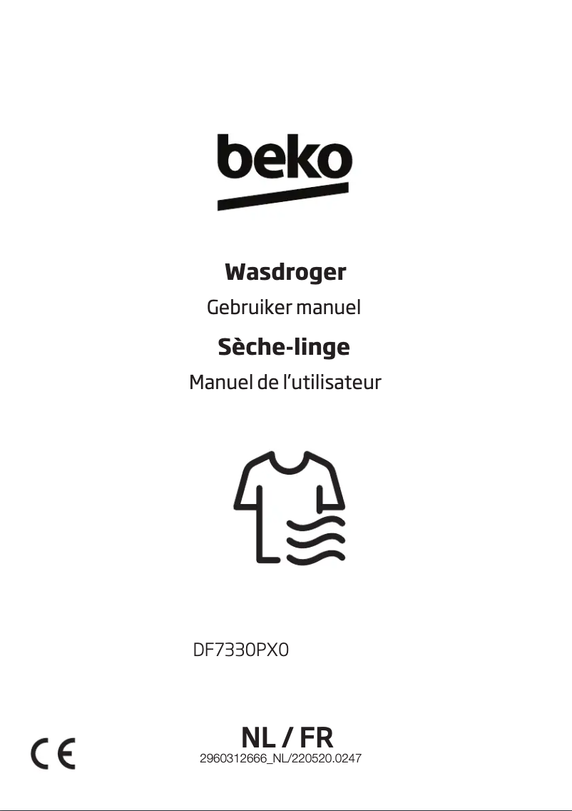 First page image of the manual for DF7330PXO