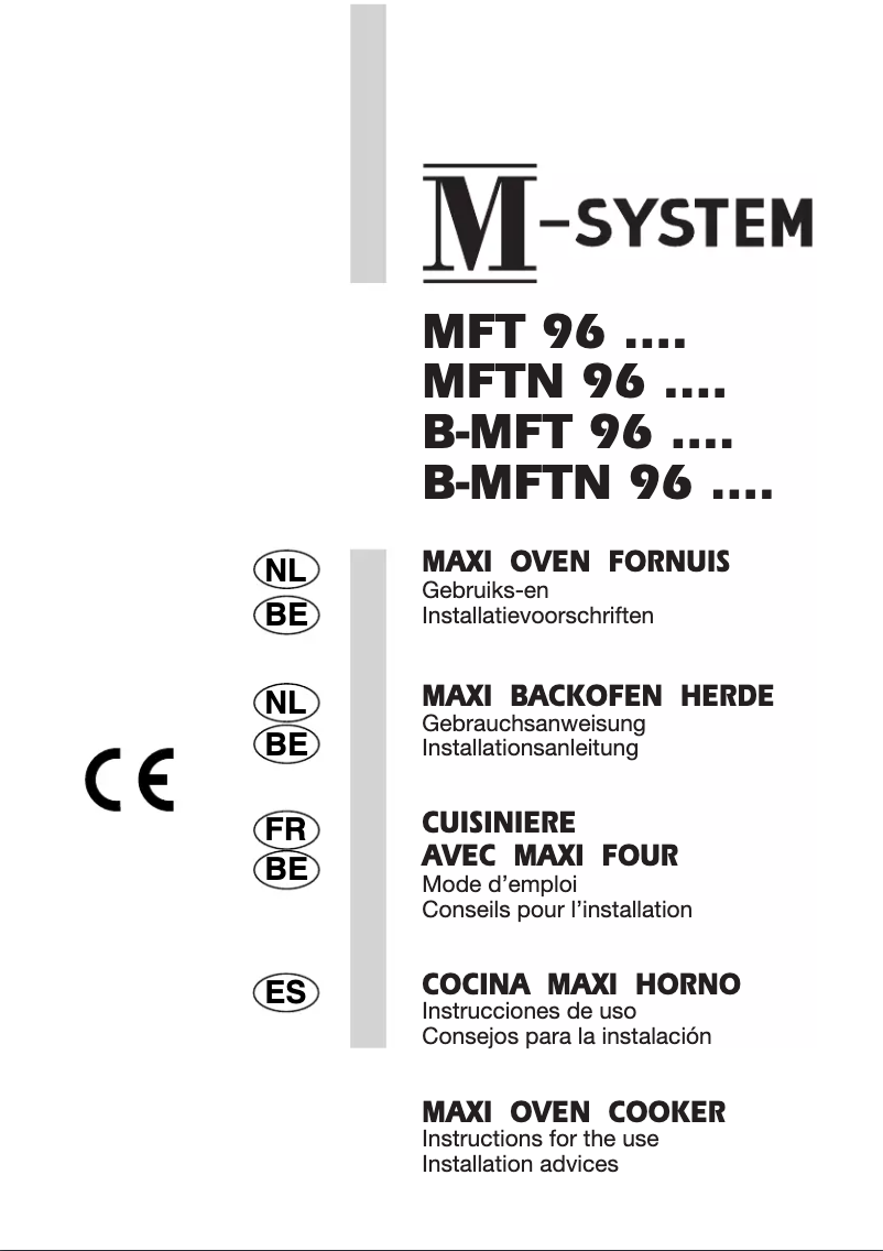 First page image of the manual for B-MFT-96