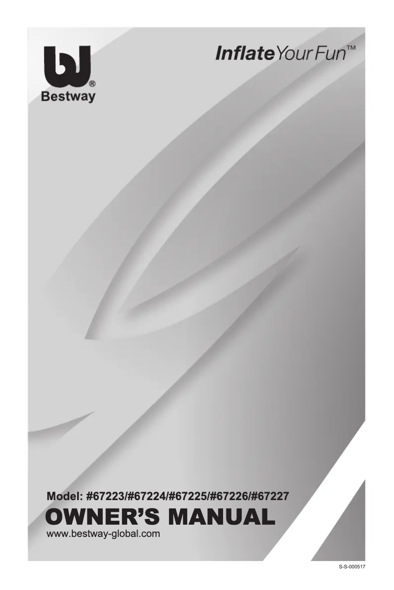 Page 1 de la notice Manuel utilisateur Bestway 67223