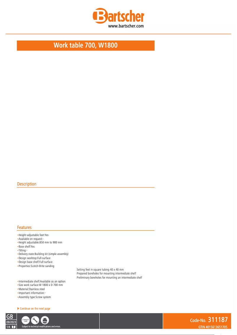 First page image of the manual for 258180