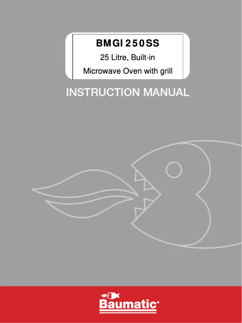 Page 1 of the manual User Manual Baumatic BMGI250SS