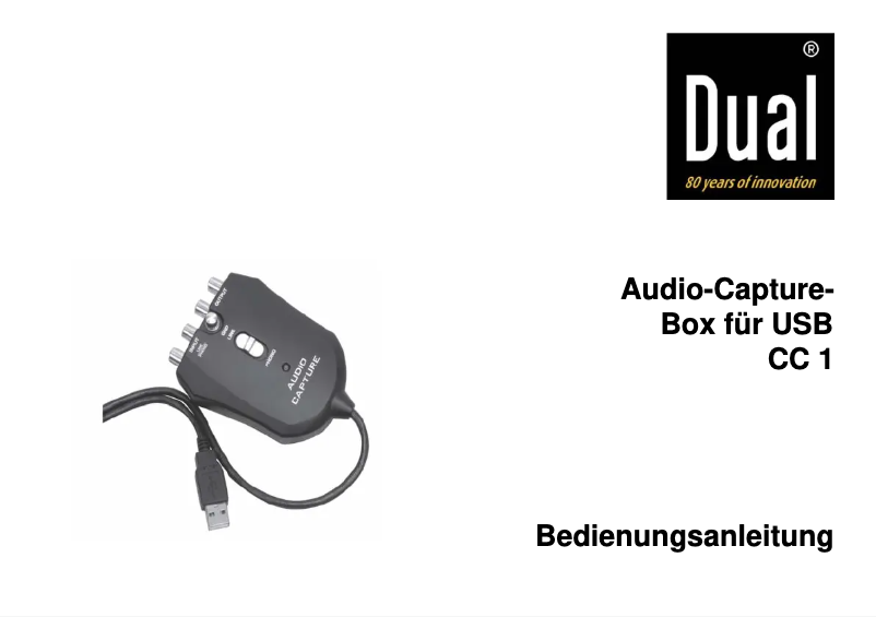 First page image of the manual for CC 1