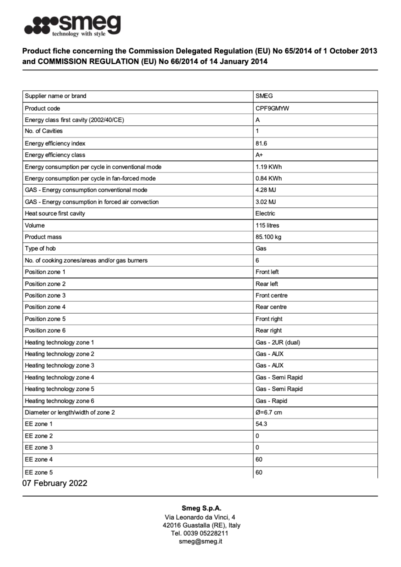 First page image of the manual for CPF9GMYW