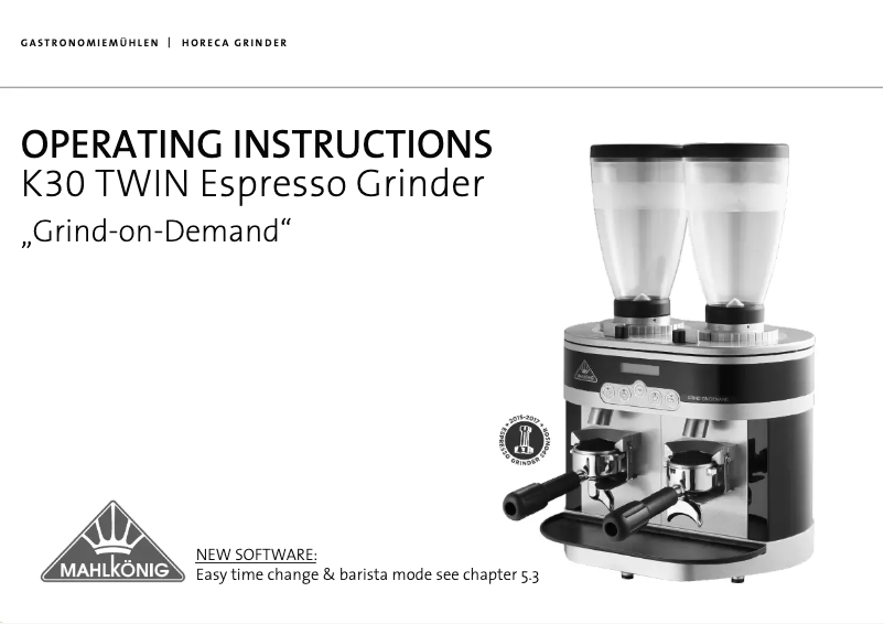 First page image of the manual for K30 Twin