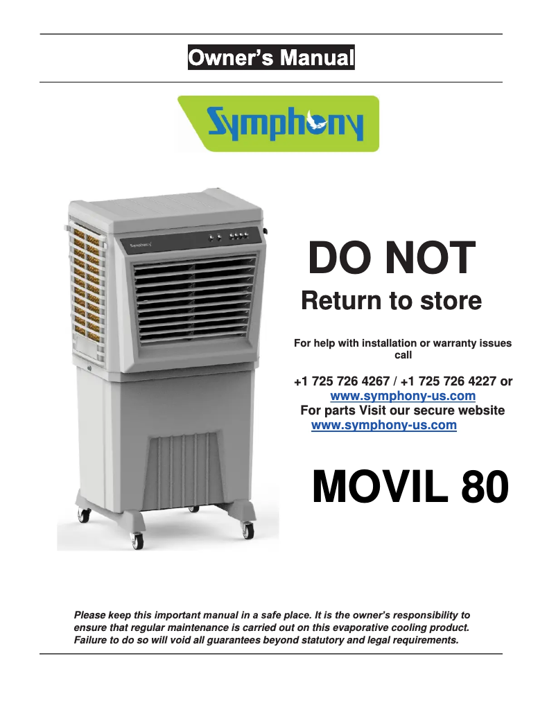 First page image of the manual for Movil 80