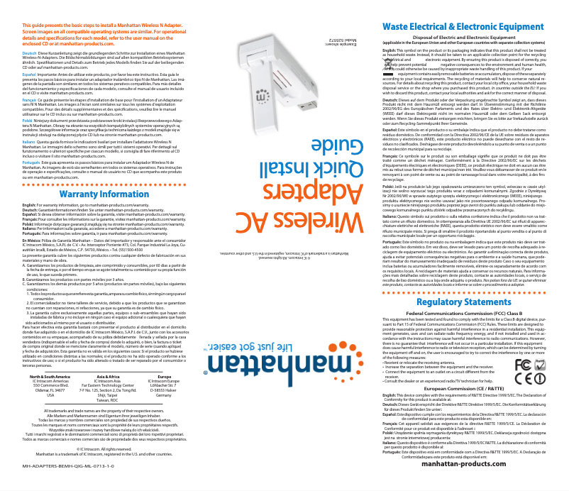 First page image of the manual for Range+ 1200AC