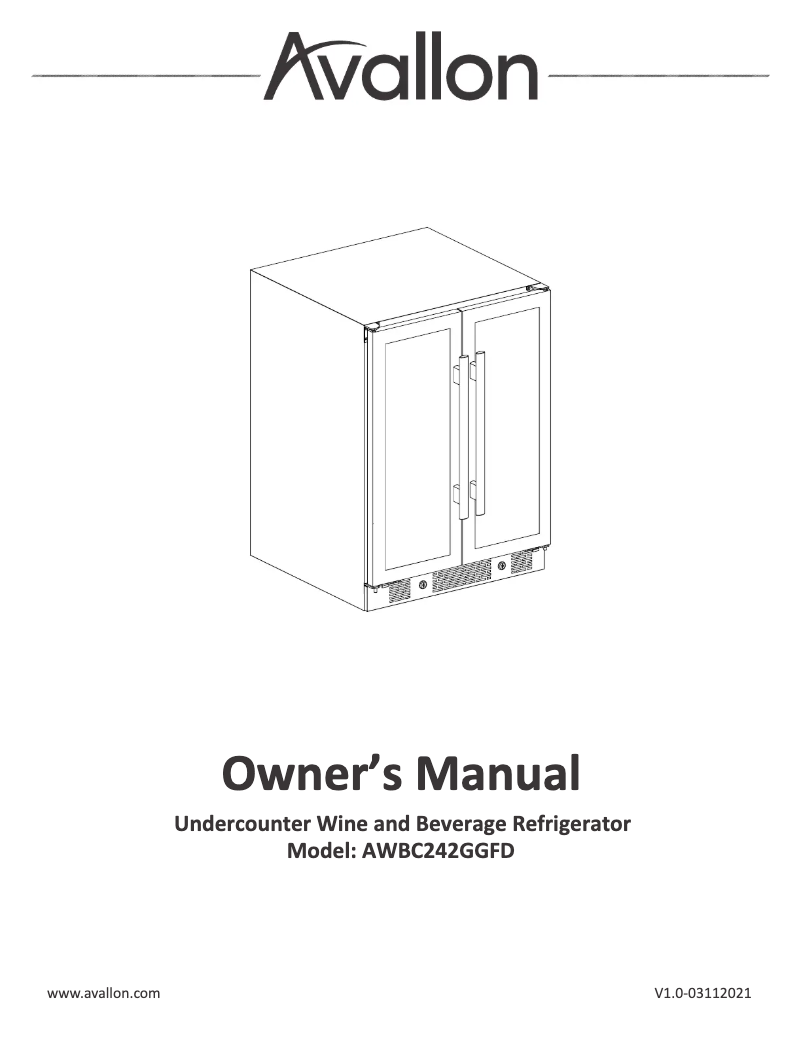 First page image of the manual for AWBC242GGFD