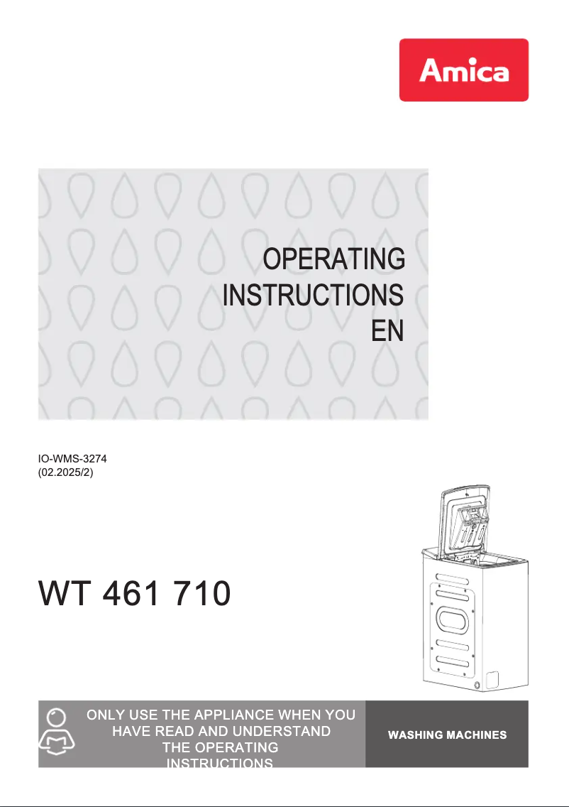 First page image of the manual for WT 461 710