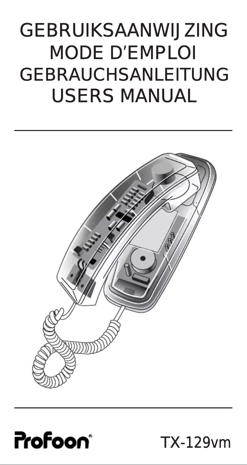 First page image of the manual for TX-129