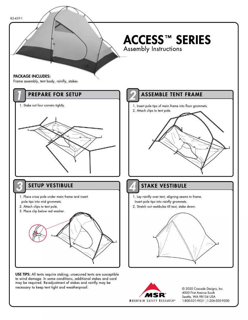 Page 1 of the manual Instruction Manual MSR Access 1