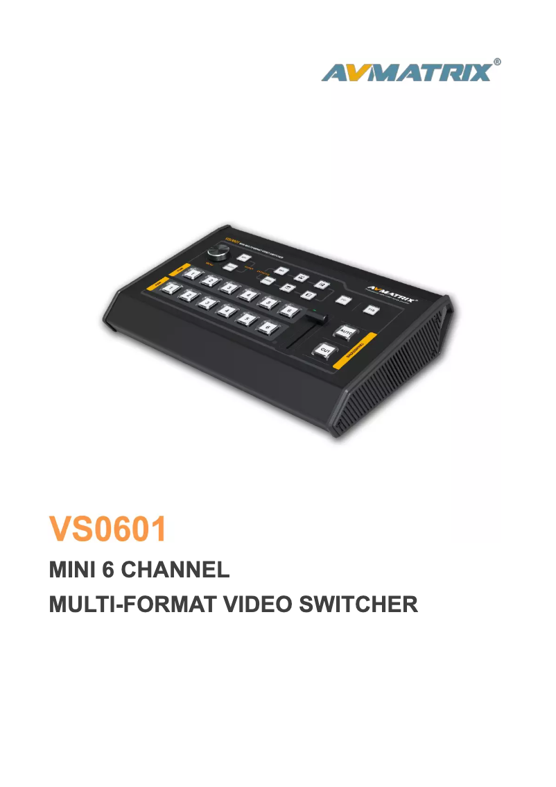 First page image of the manual for VS0601