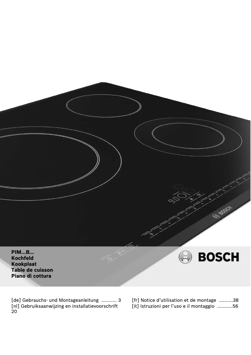Page 1 of the manual User Manual Bosch PIM631B18E