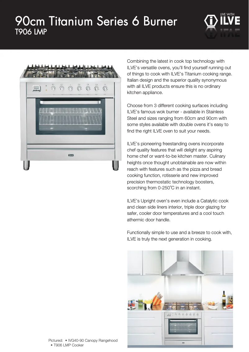 Page 1 of the manual User Manual Ilve T906LMP