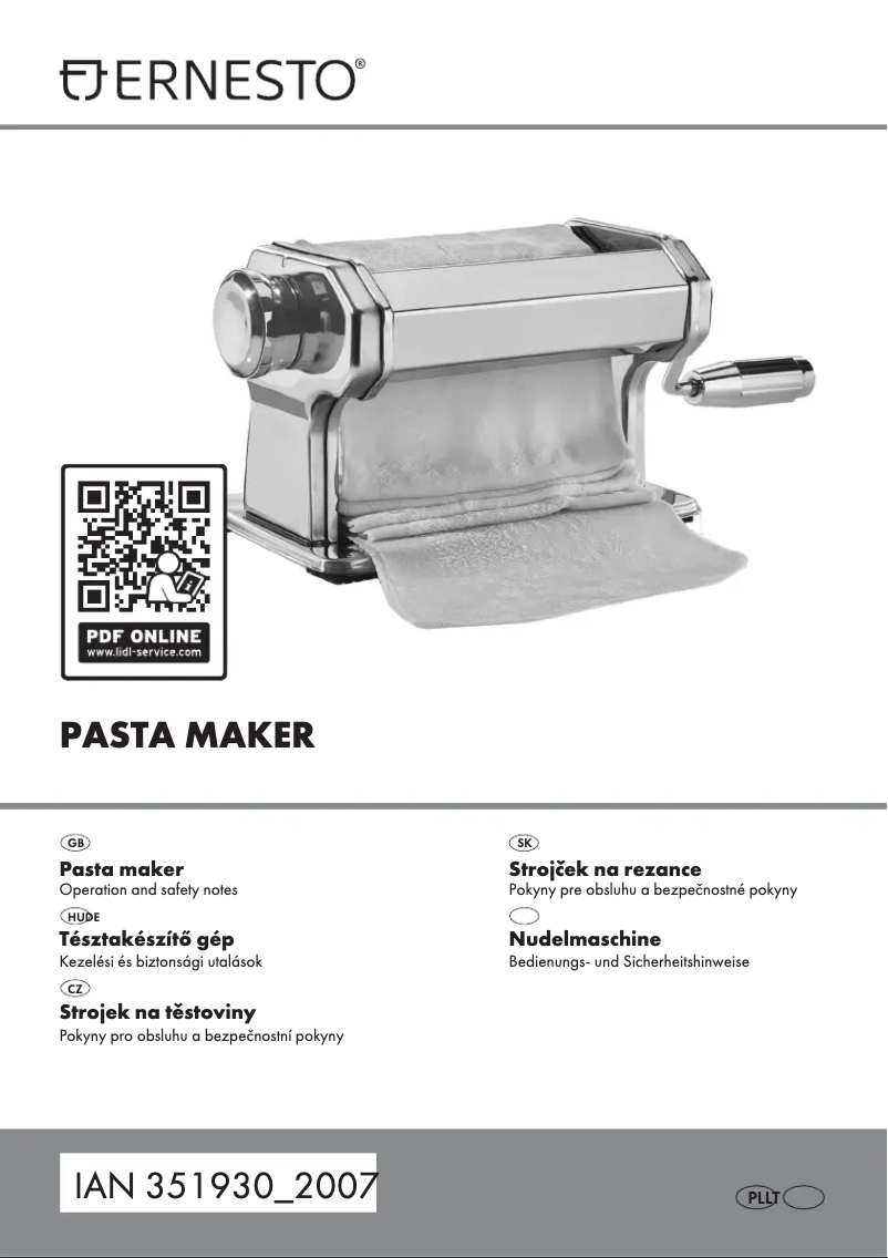 Image de la première page du manuel de l'appareil IAN 351930