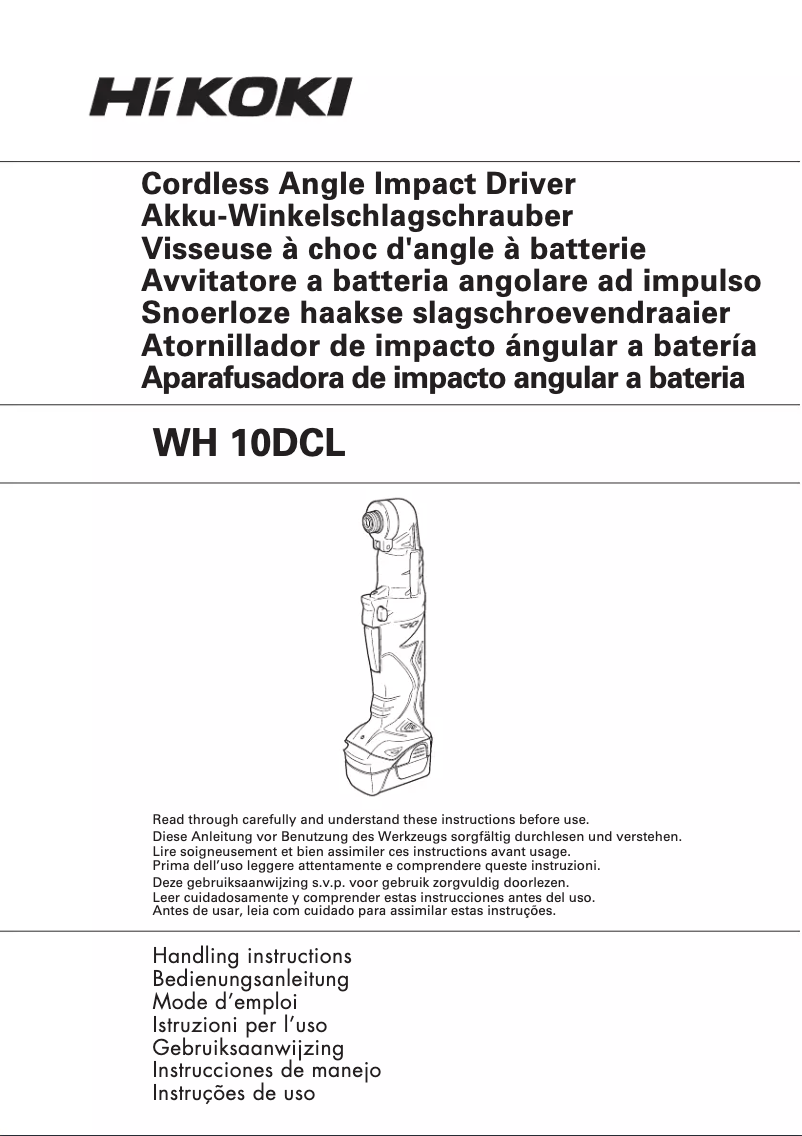 First page image of the manual for WH10DCL