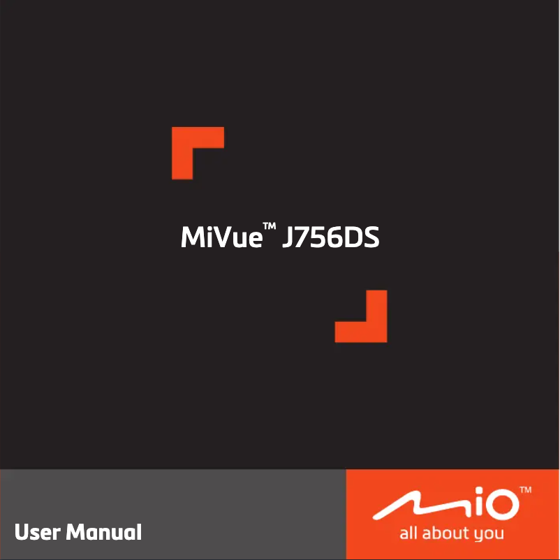 Page 1 of the manual User Manual Mio MiVue J756DS