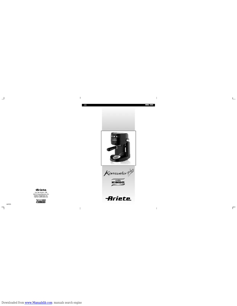 First page image of the manual for Konsuelo Plus 1333