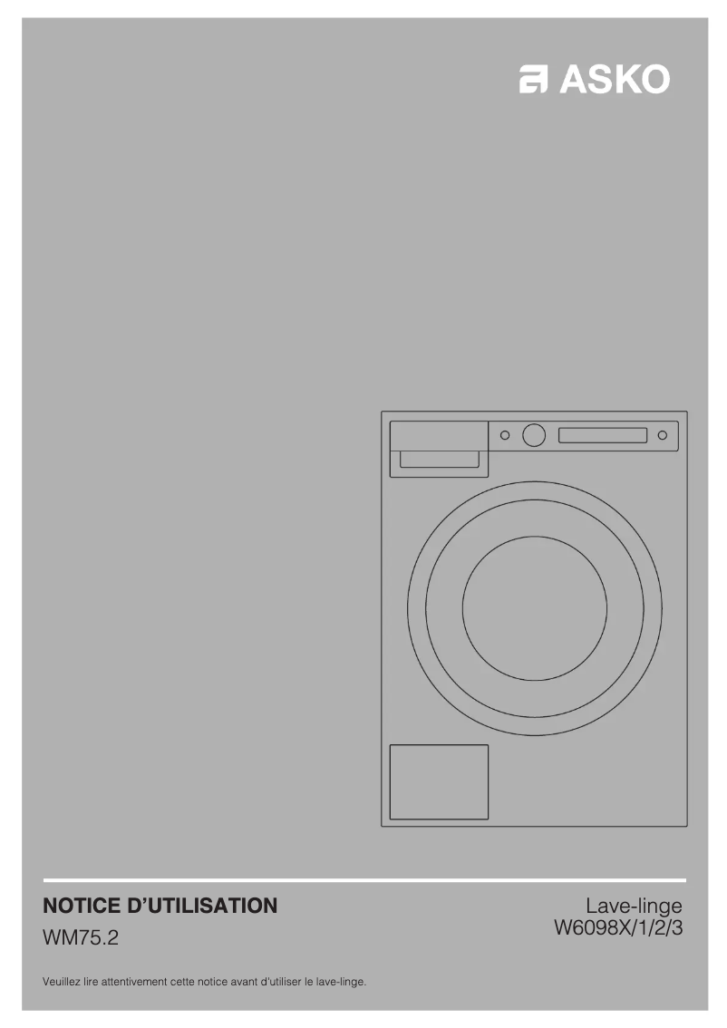 Page 1 of the manual User Manual Asko W6098X.S/3