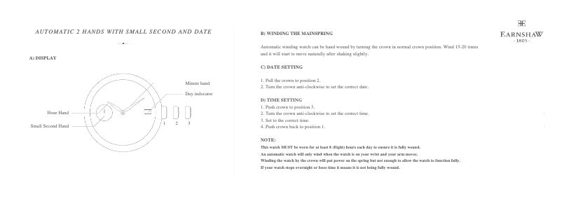 Page 1 of the manual User Manual Earnshaw ES-8027-01 Fitzroy