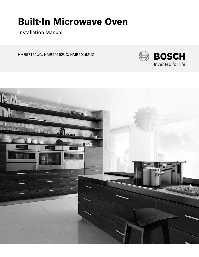 Page 1 of the manual Installation Guide Bosch HMB50162UC