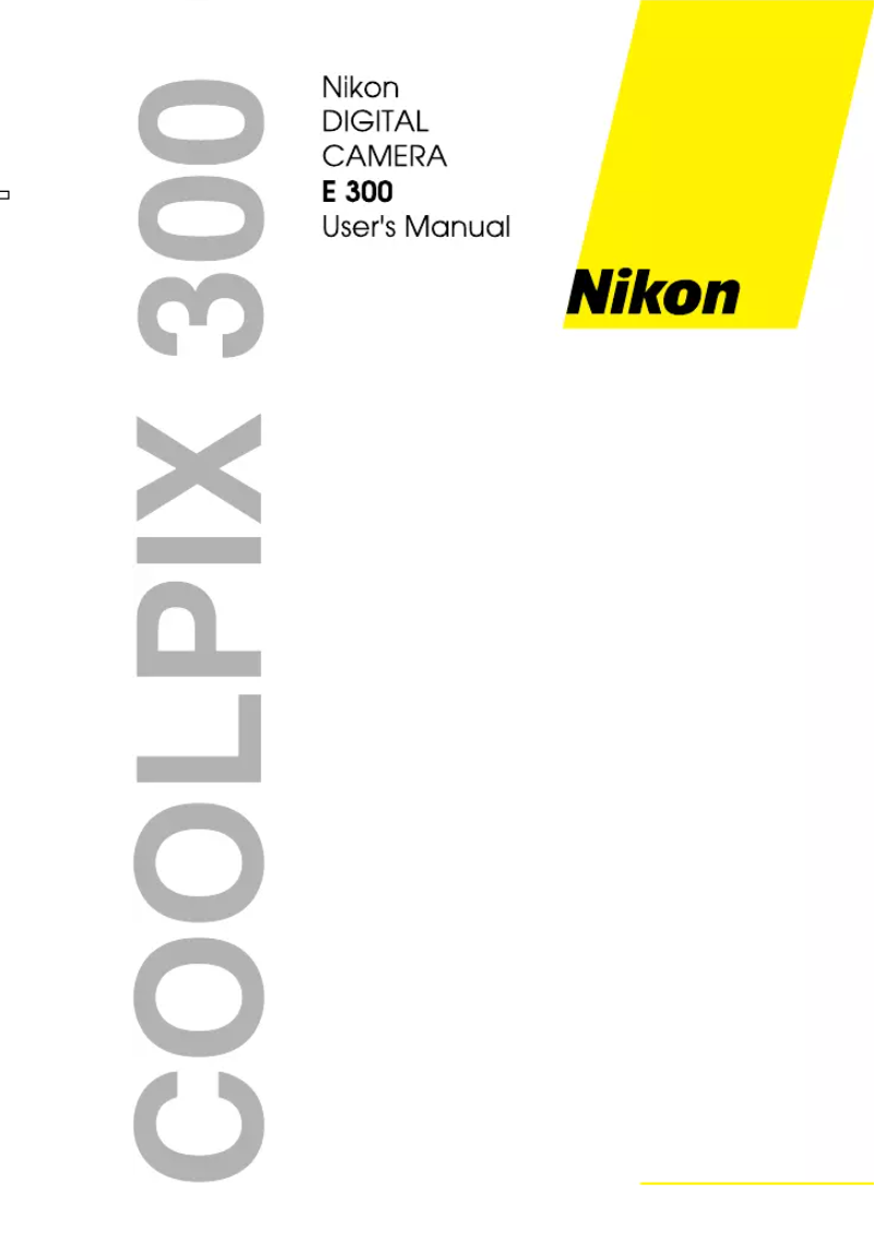 First page image of the manual for Coolpix 300