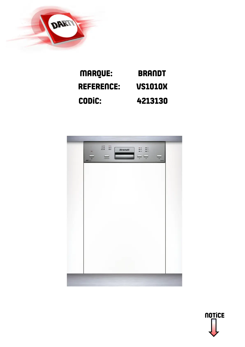 First page image of the manual for VS1010X