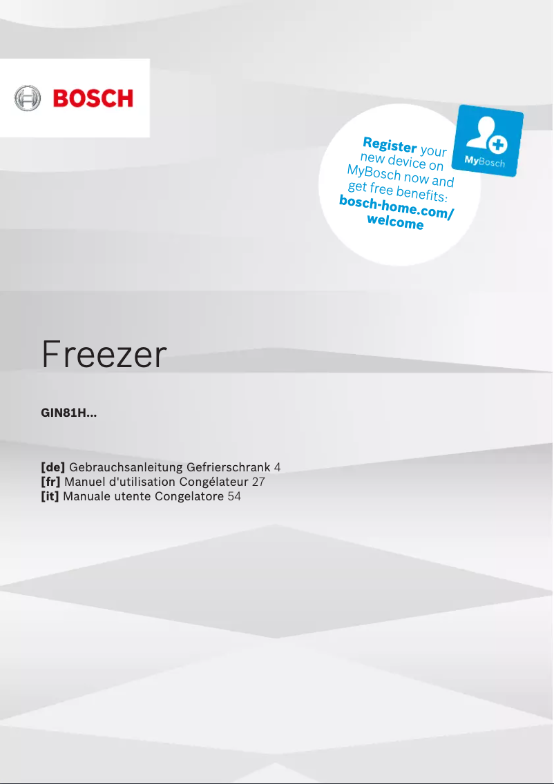 First page image of the manual for GIN81HCE0