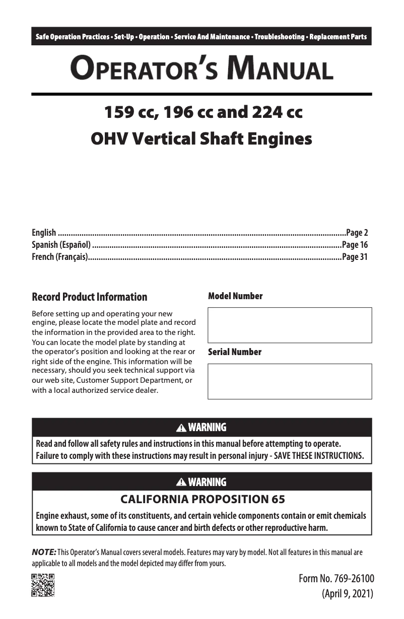 Page 1 of the manual User Manual Troy-Bilt TBWC28T