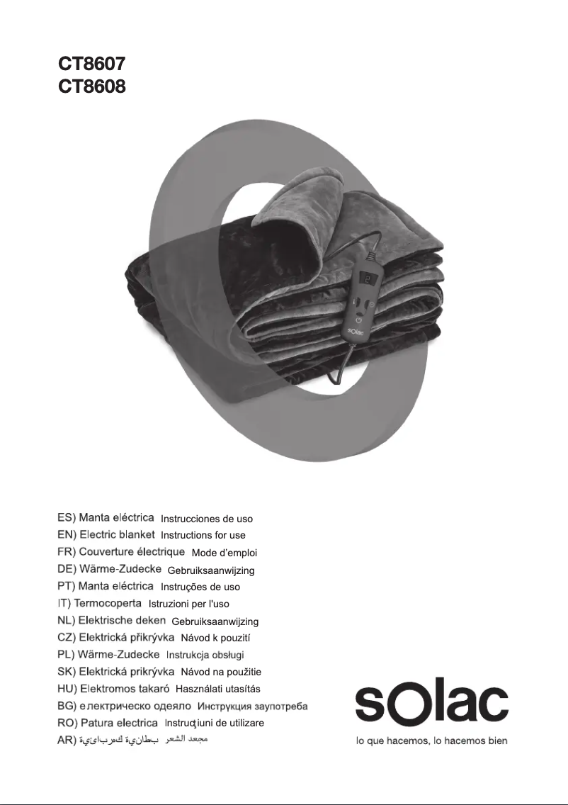 Page 1 of the manual User Manual Solac CT8608