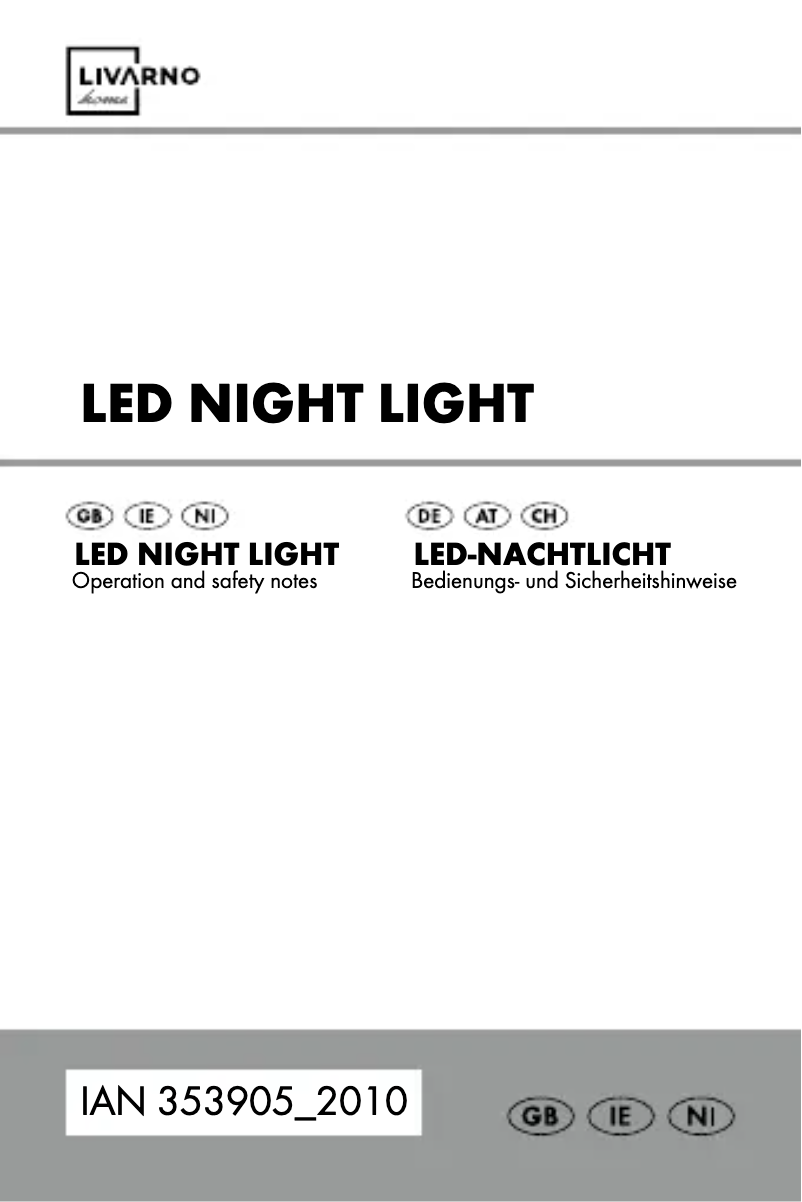 First page image of the manual for IAN 353905