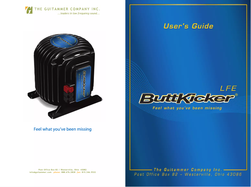 First page image of the manual for BK-LFE