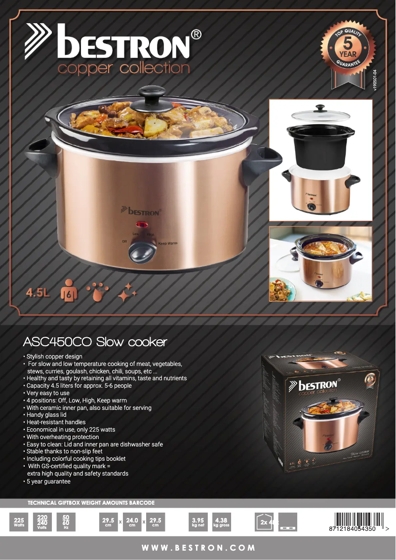 Page 1 of the manual User Manual Bestron ASC450CO