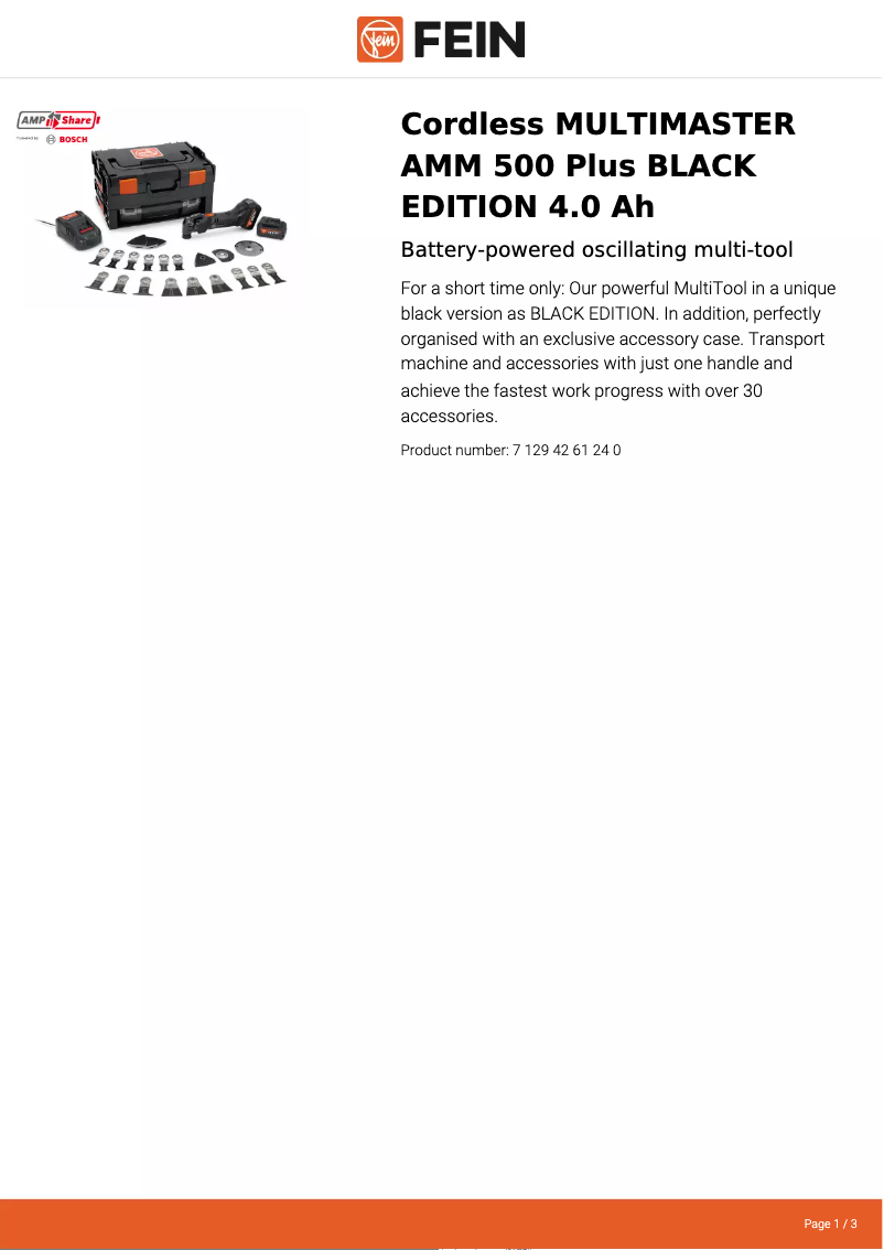 First page image of the manual for Multimaster AMM 500 Plus