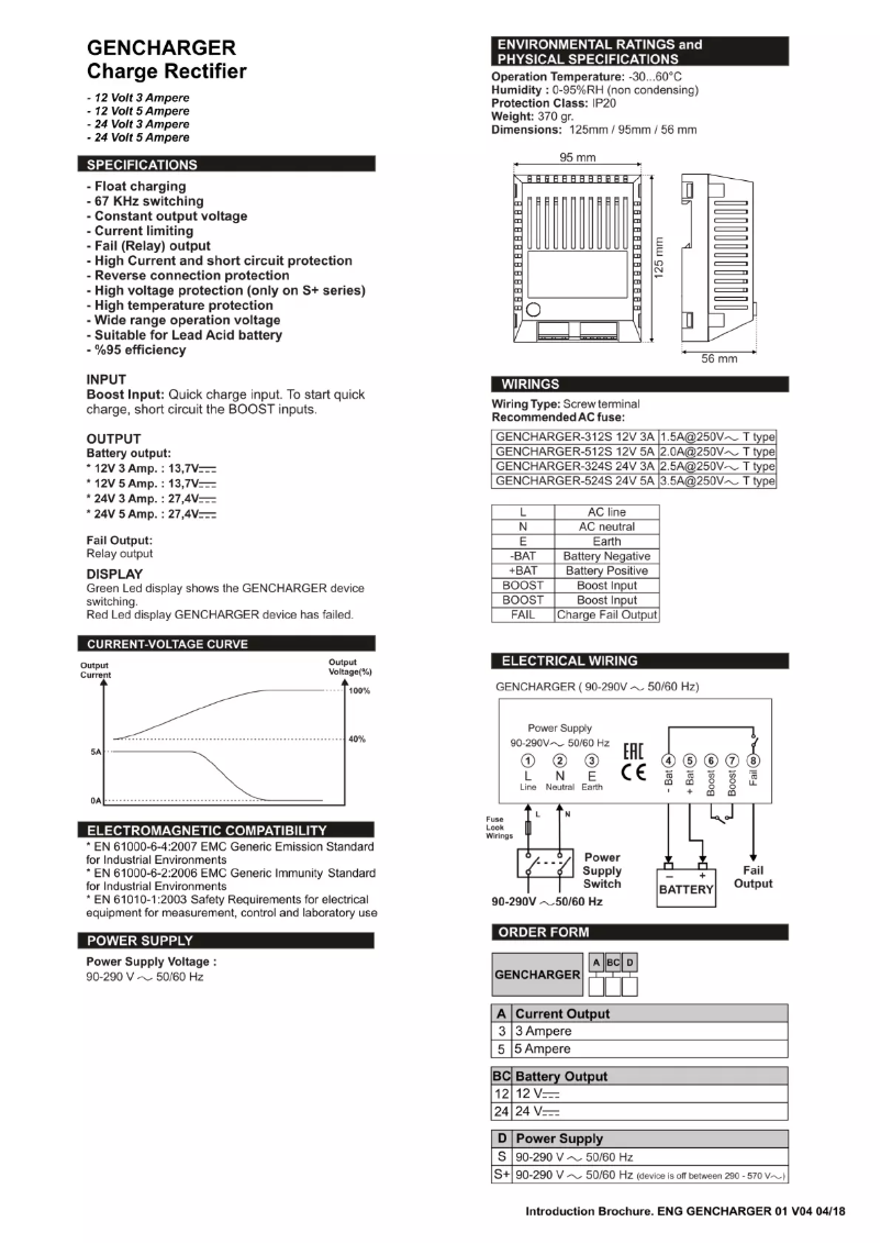 First page image of the manual for Gencharger-512S
